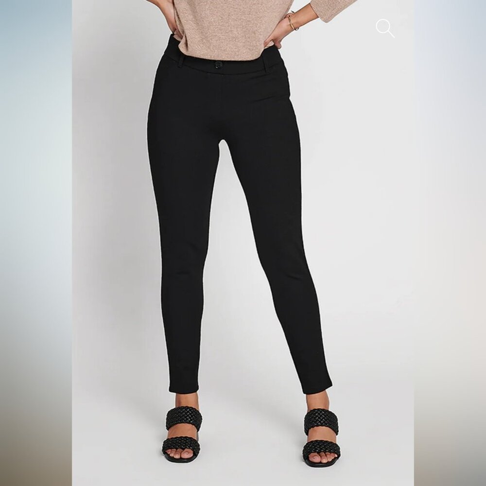 Betabrand San Francisco Women's Classic Dress Skinny Yoga Pants Black S Petite